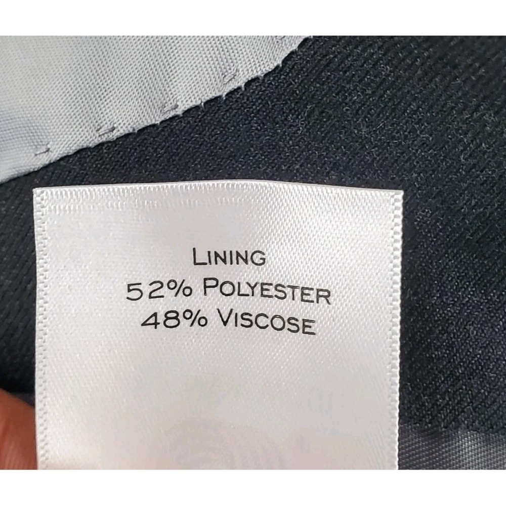 Charles Tyrwhitt Blazer Mens 46 L Charcoal Wool 110s Twill Suit Jacket Business - Picture 16 of 16